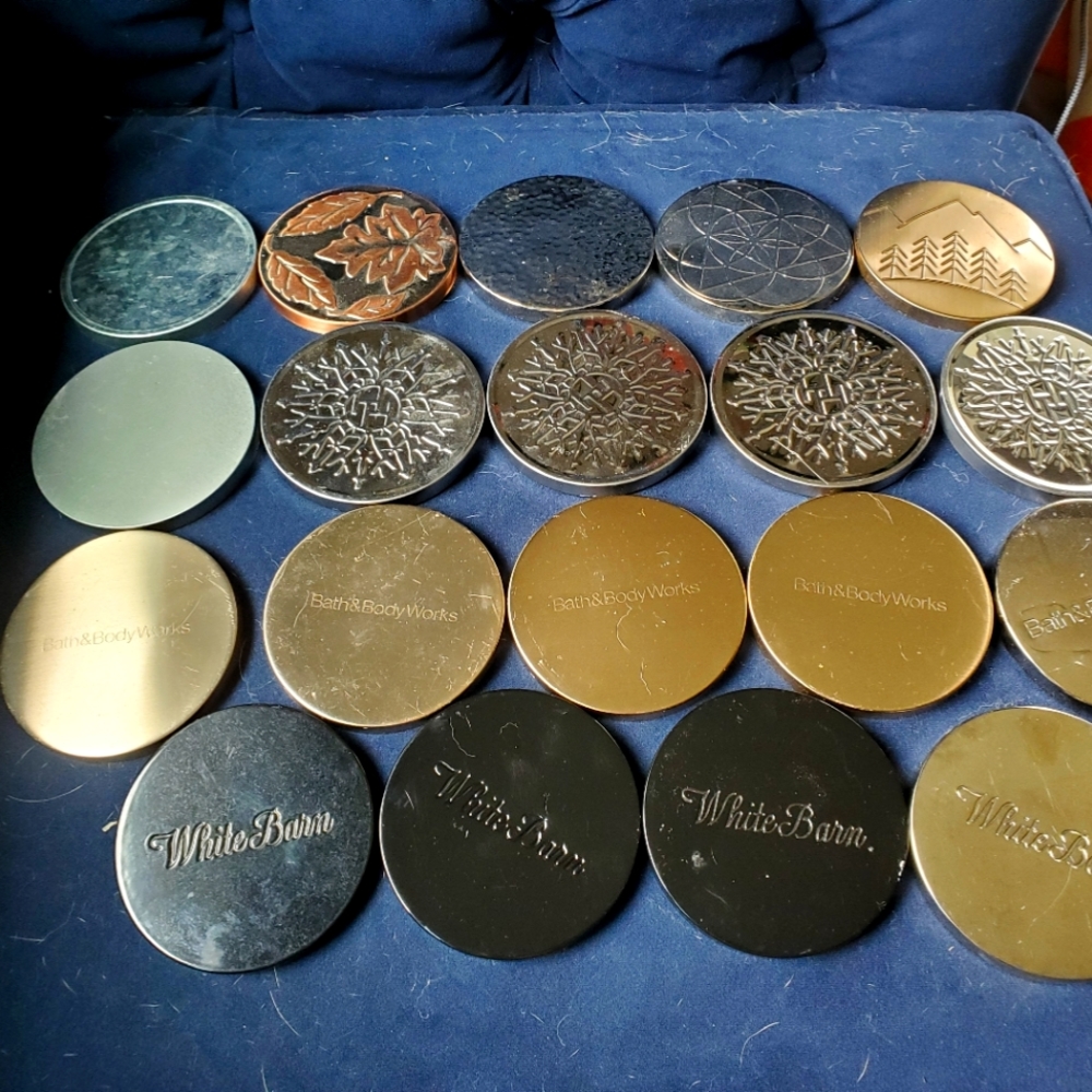 Lot of Bath and Body Works candle lids